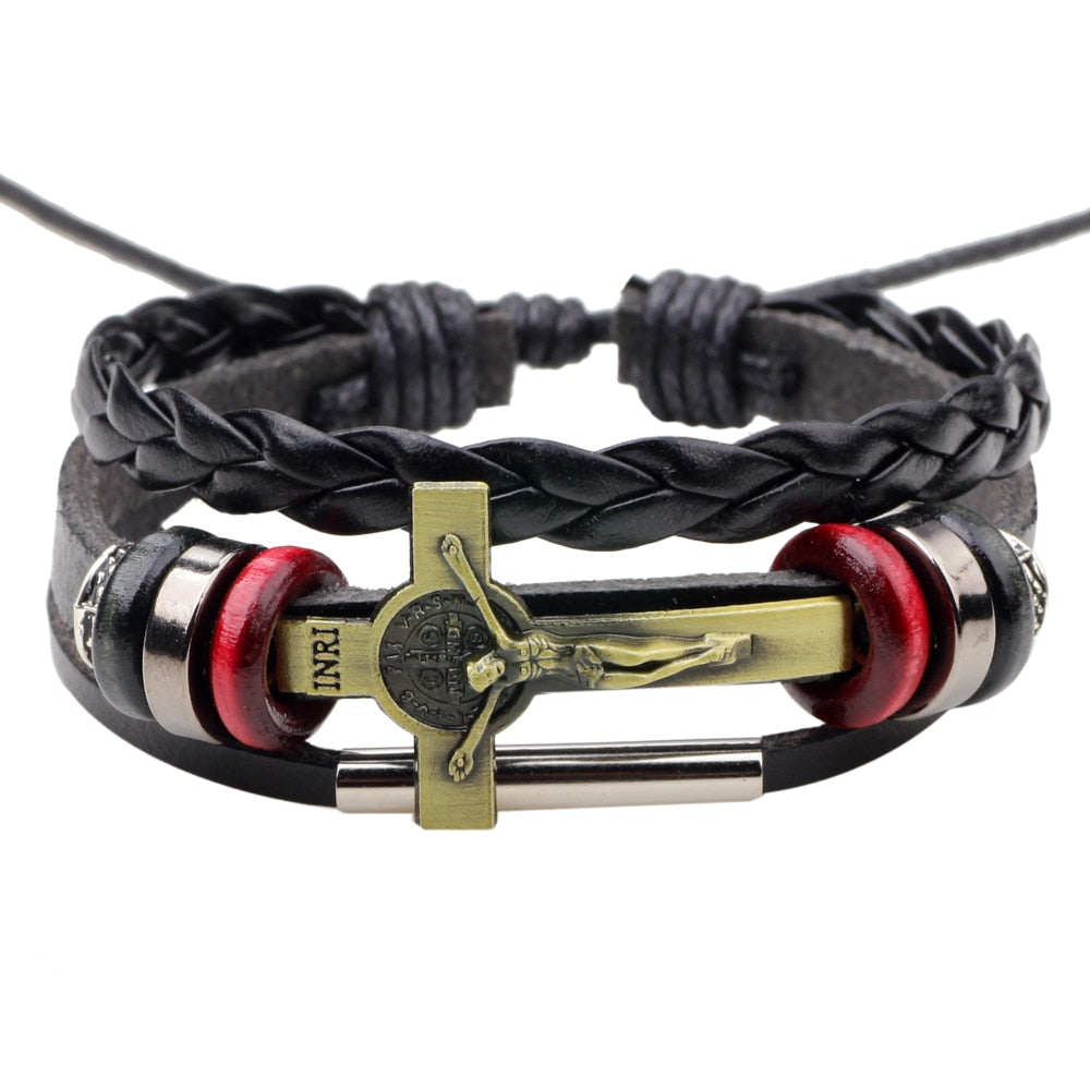 Punk multi-layer leather bracelet - AllShopCart