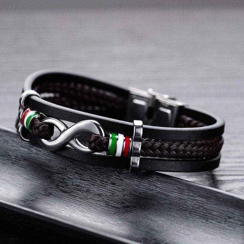 Multilayer Braided Leather Wrap Bracelet - AllShopCart