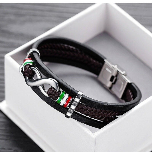Multilayer Braided Leather Wrap Bracelet - AllShopCart