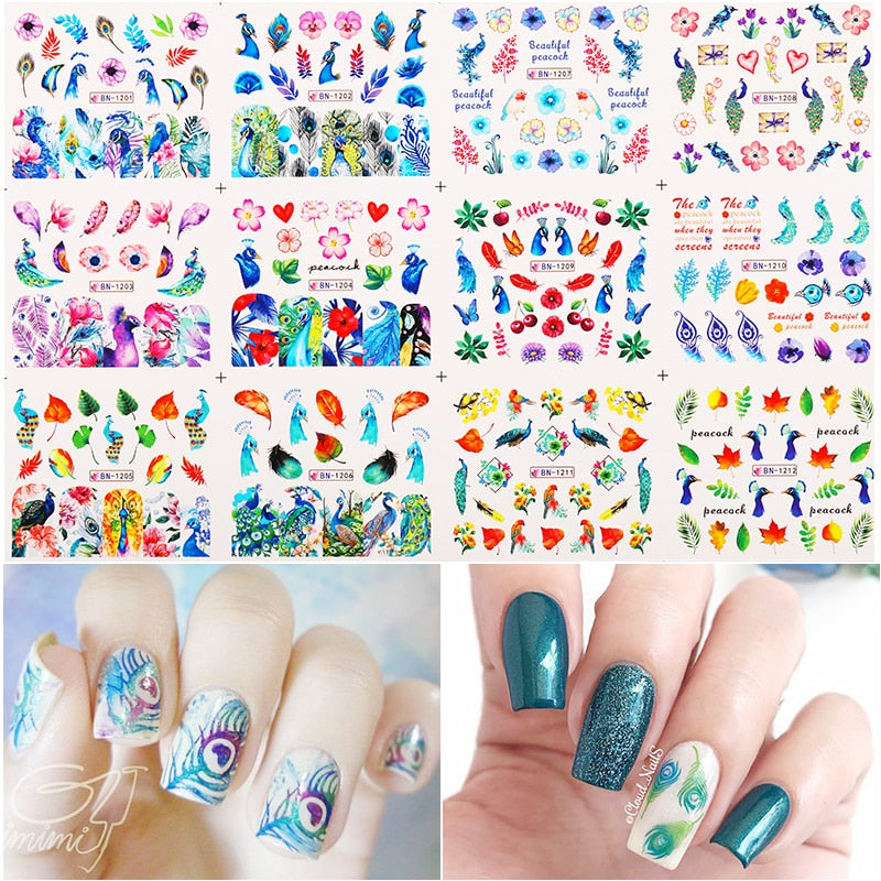 Sunflower Maple leaf Nail Stickers - AllShopCart