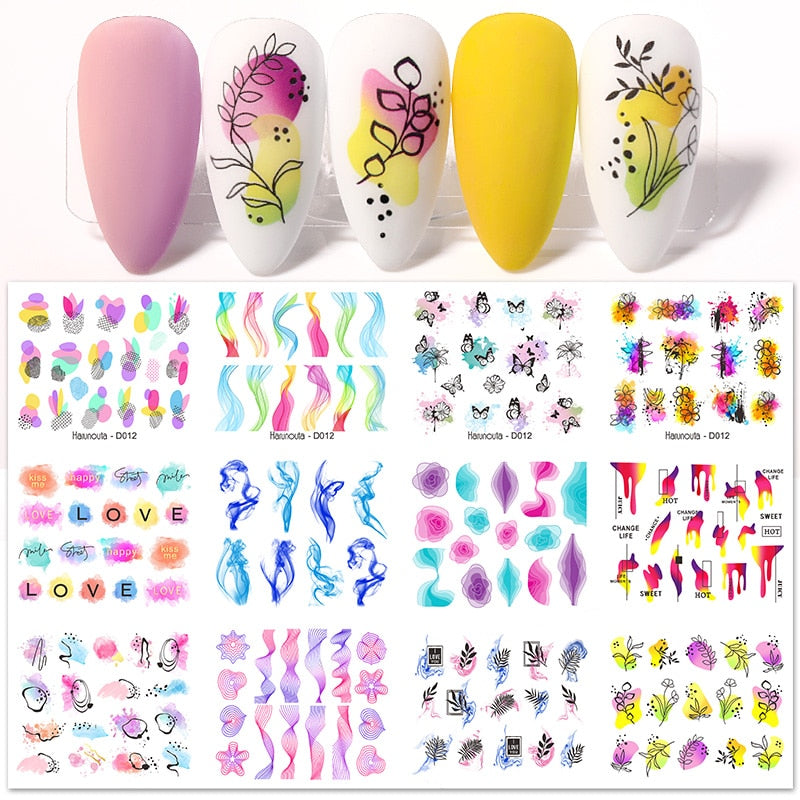 Sunflower Maple leaf Nail Stickers - AllShopCart