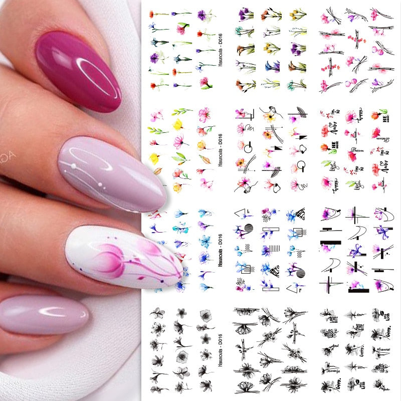 Sunflower Maple leaf Nail Stickers - AllShopCart