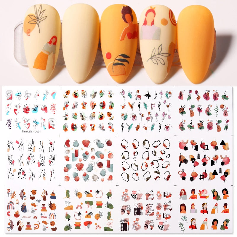 Sunflower Maple leaf Nail Stickers - AllShopCart