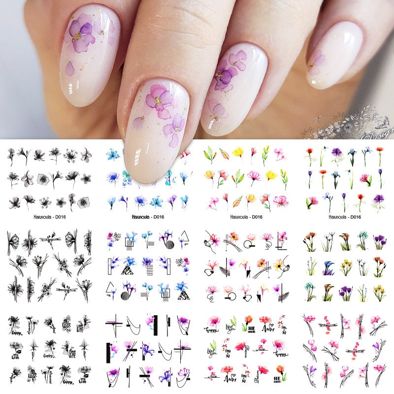 Sunflower Maple leaf Nail Stickers - AllShopCart
