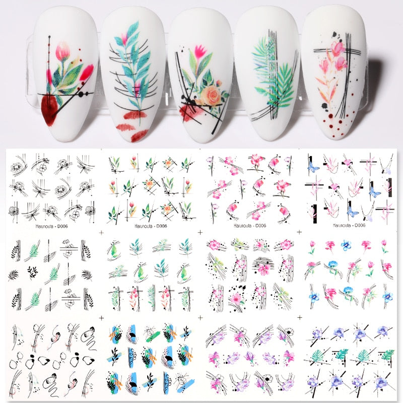 Sunflower Maple leaf Nail Stickers - AllShopCart