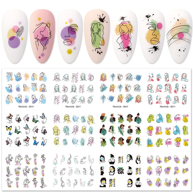 Sunflower Maple leaf Nail Stickers - AllShopCart