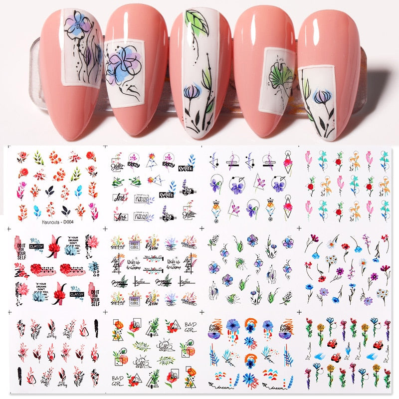 Sunflower Maple leaf Nail Stickers - AllShopCart