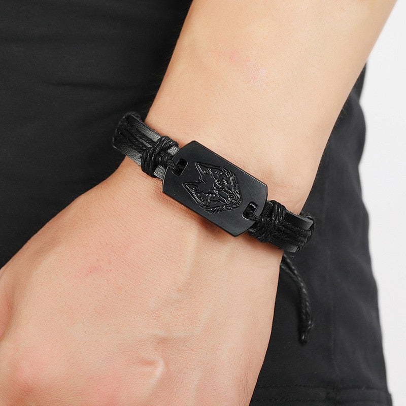 Multi-layer braided leather bracelet - AllShopCart