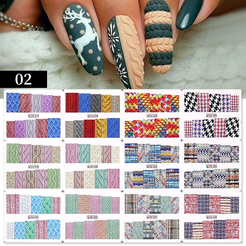 Sunflower Maple leaf Nail Stickers - AllShopCart