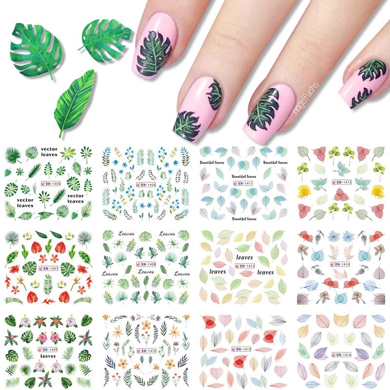 Sunflower Maple leaf Nail Stickers - AllShopCart