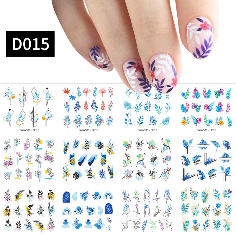 Sunflower Maple leaf Nail Stickers - AllShopCart