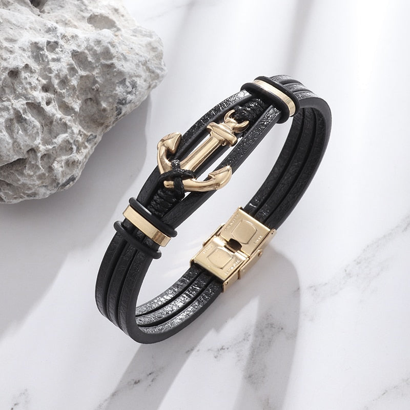 Multilayer Braided Leather Wrap Bracelet - AllShopCart