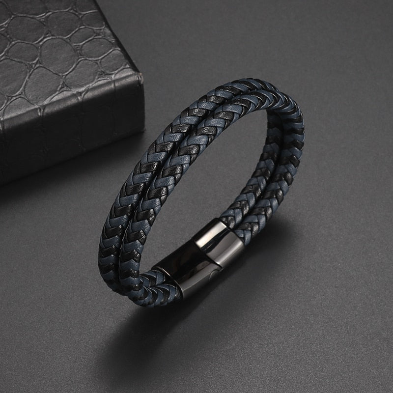 Multilayer Braided Leather Wrap Bracelet - AllShopCart